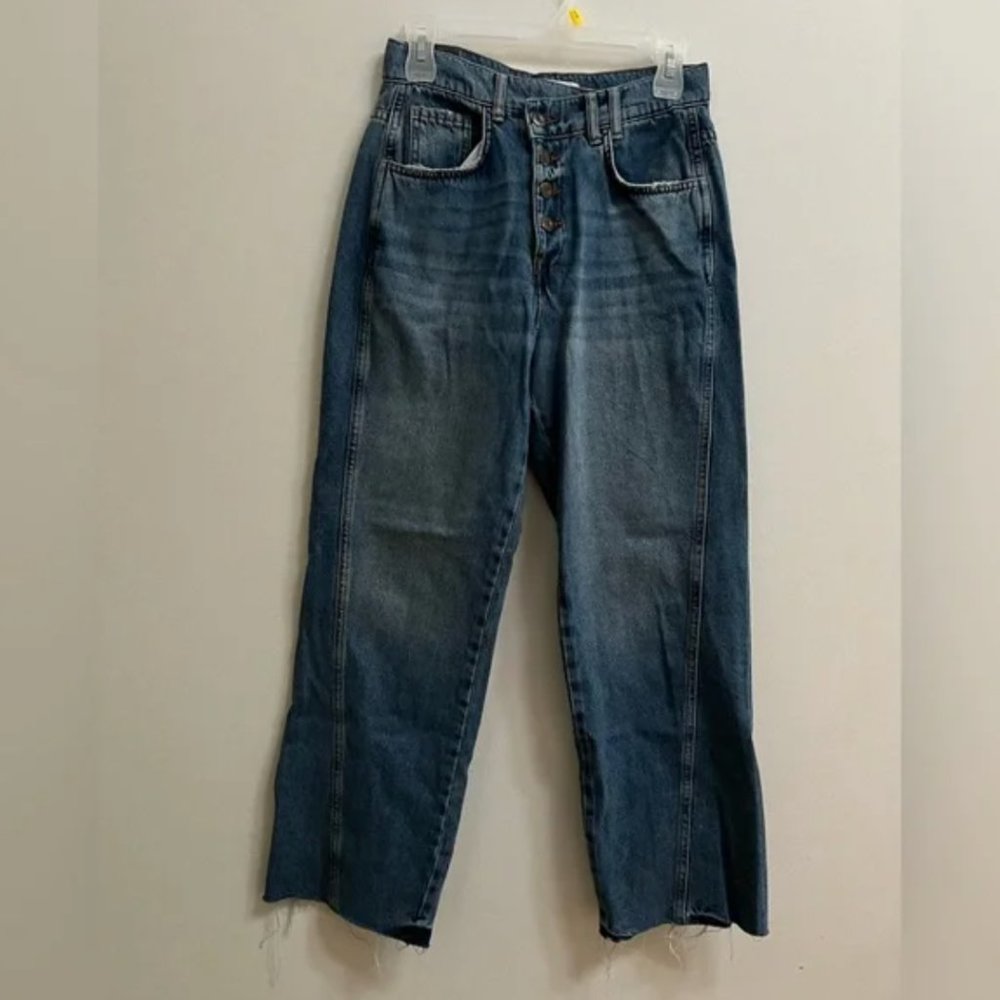 Zara Crossover Button Fly Jeans US 4